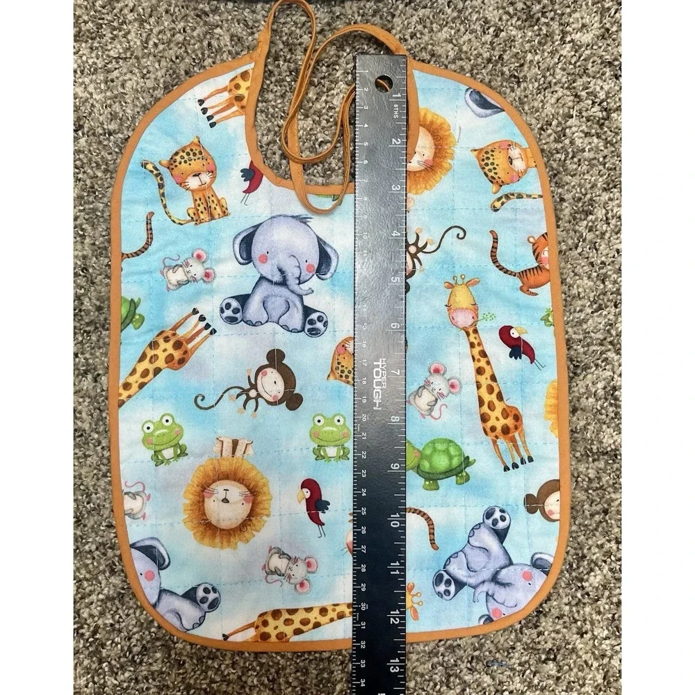 Lot Of 6 Quilted Handmade Bibs‎ Assorted Large Size 12